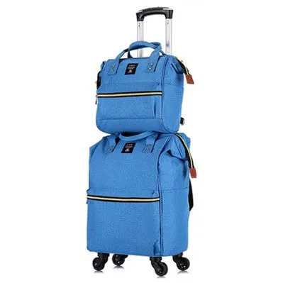 Rolling Cabin Luggage Set,Travel Suitcase Bag,Oxford Cloth Trolley Case,Nniversal Wheel Carry-On,