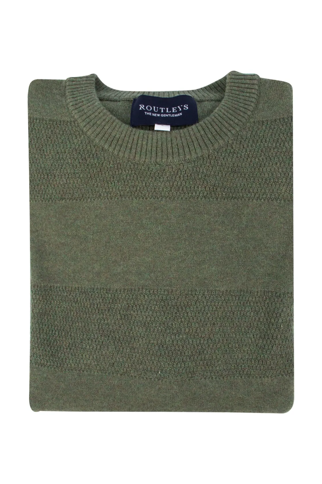 Routleys Casual Fisherman Rib Pullover Pine