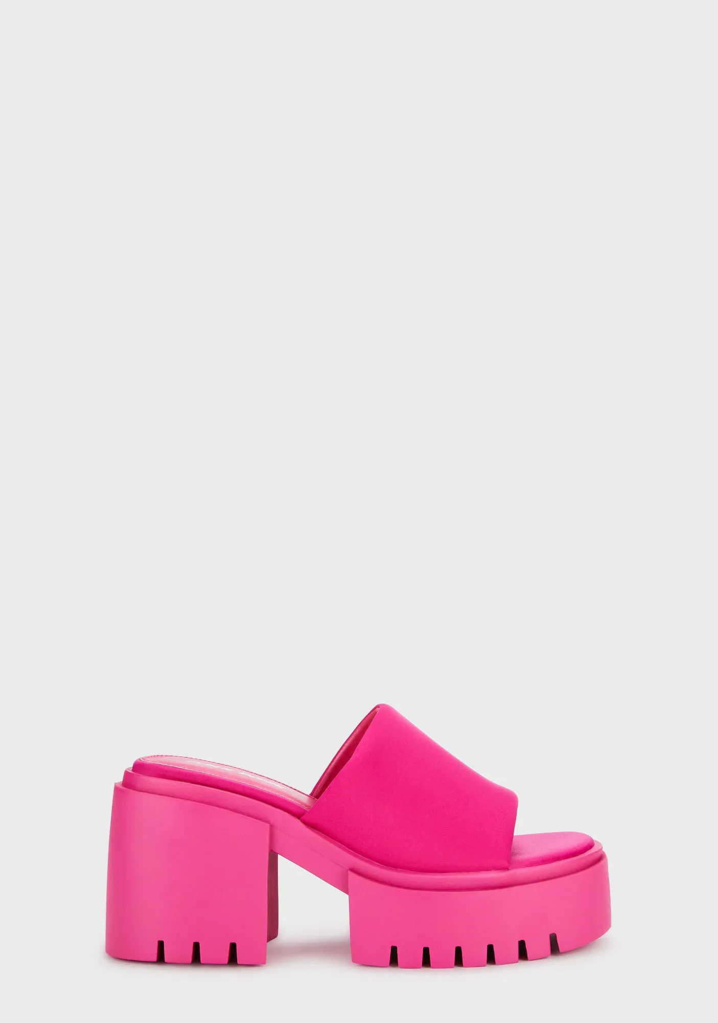 Sabeena Chunky Mule Round Toe Sandals - Pink-