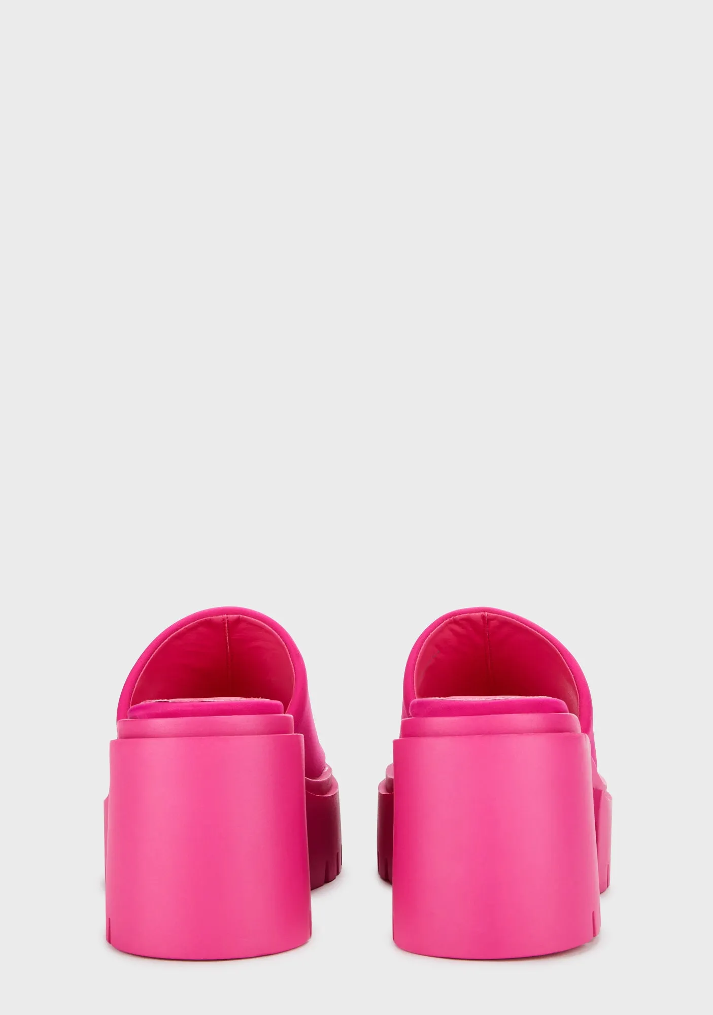 Sabeena Chunky Mule Round Toe Sandals - Pink-