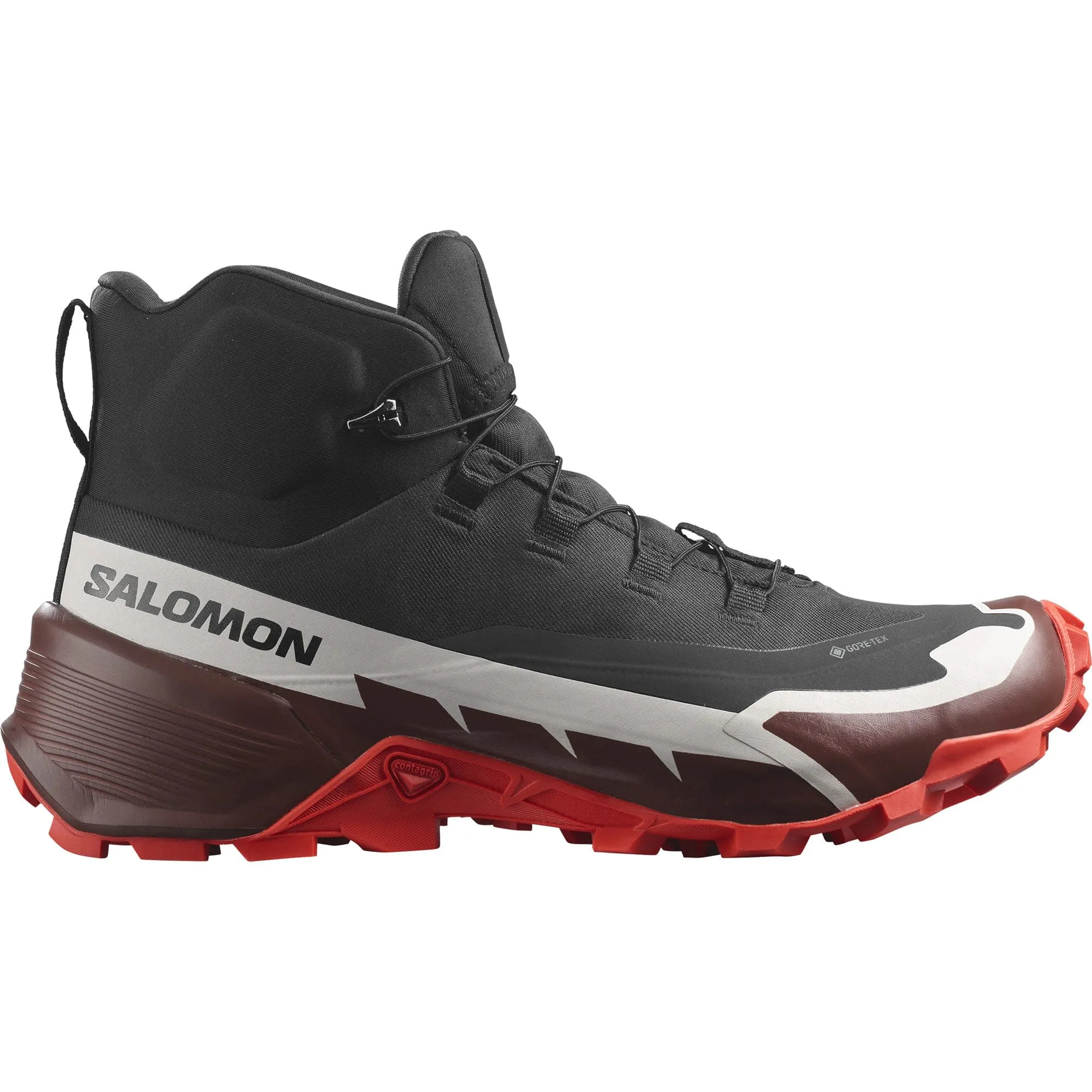 Salomon Men's Cross Hike 2 Mid GORE-TEX Black/Bitter Chocolate/Fiery Red | Buy Salomon Men's Cross Hike 2 Mid GORE-TEX