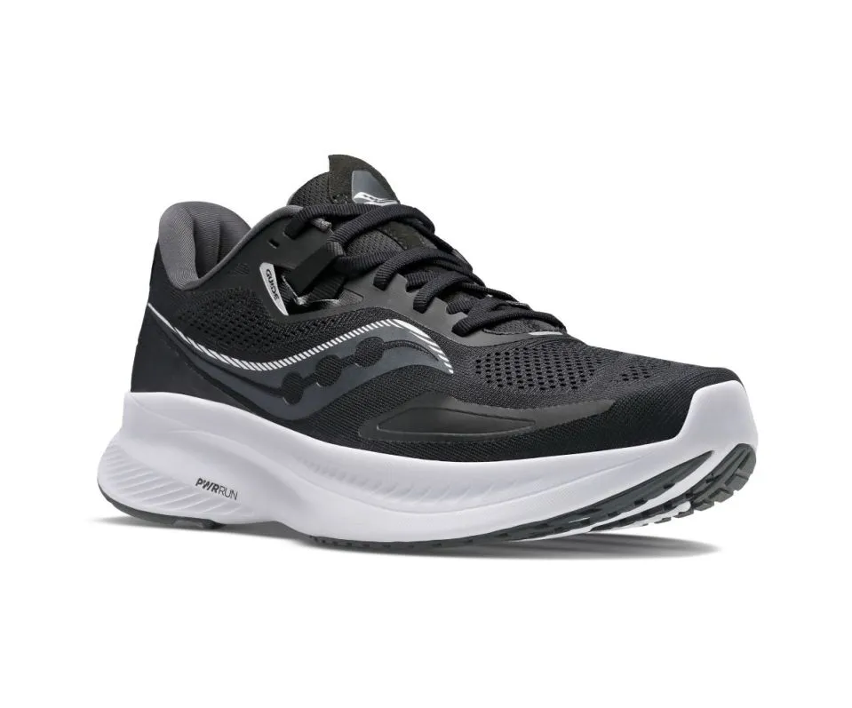 Saucony Guide 15 Men's Running Shoe - Black / White