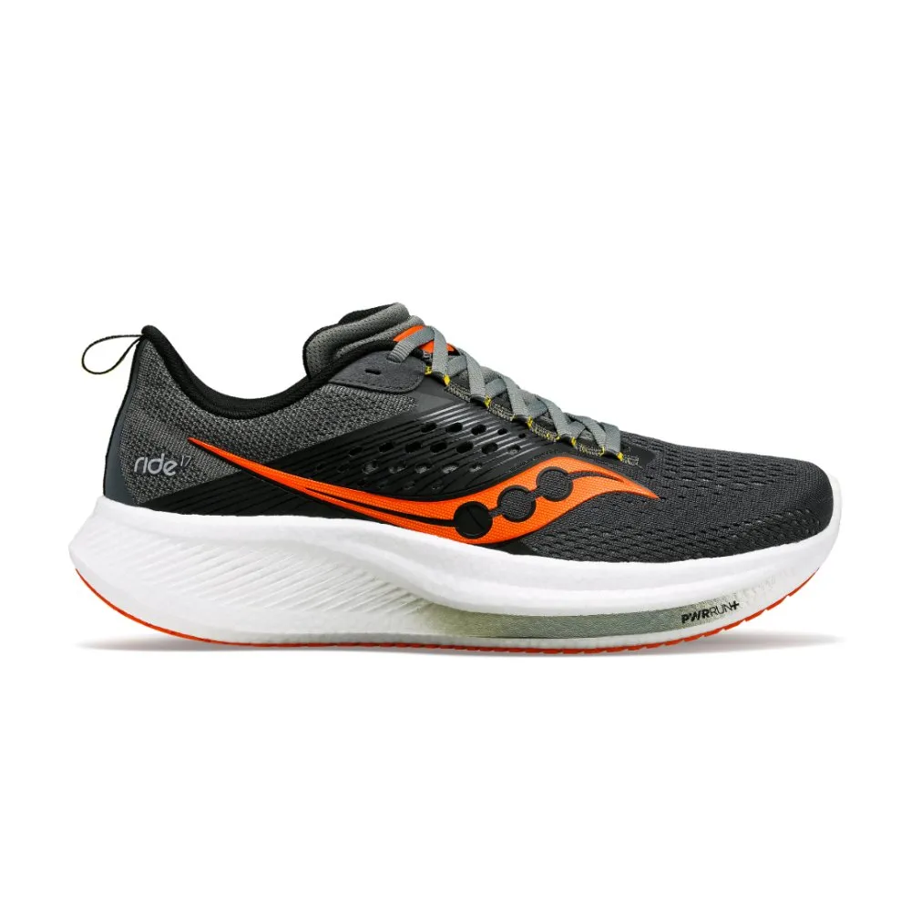 Saucony Men's Ride 17 - Shadow/Pepper (Wide Width)