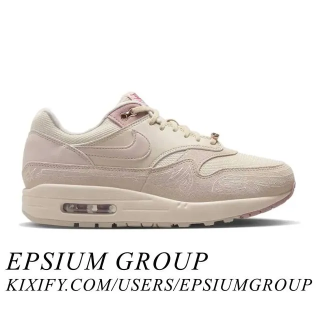 Serena williams design crew x nike women's air max 1 (los angeles/ particle beige/ rust pink/ light bone) sizes 5-12 fn6941-200