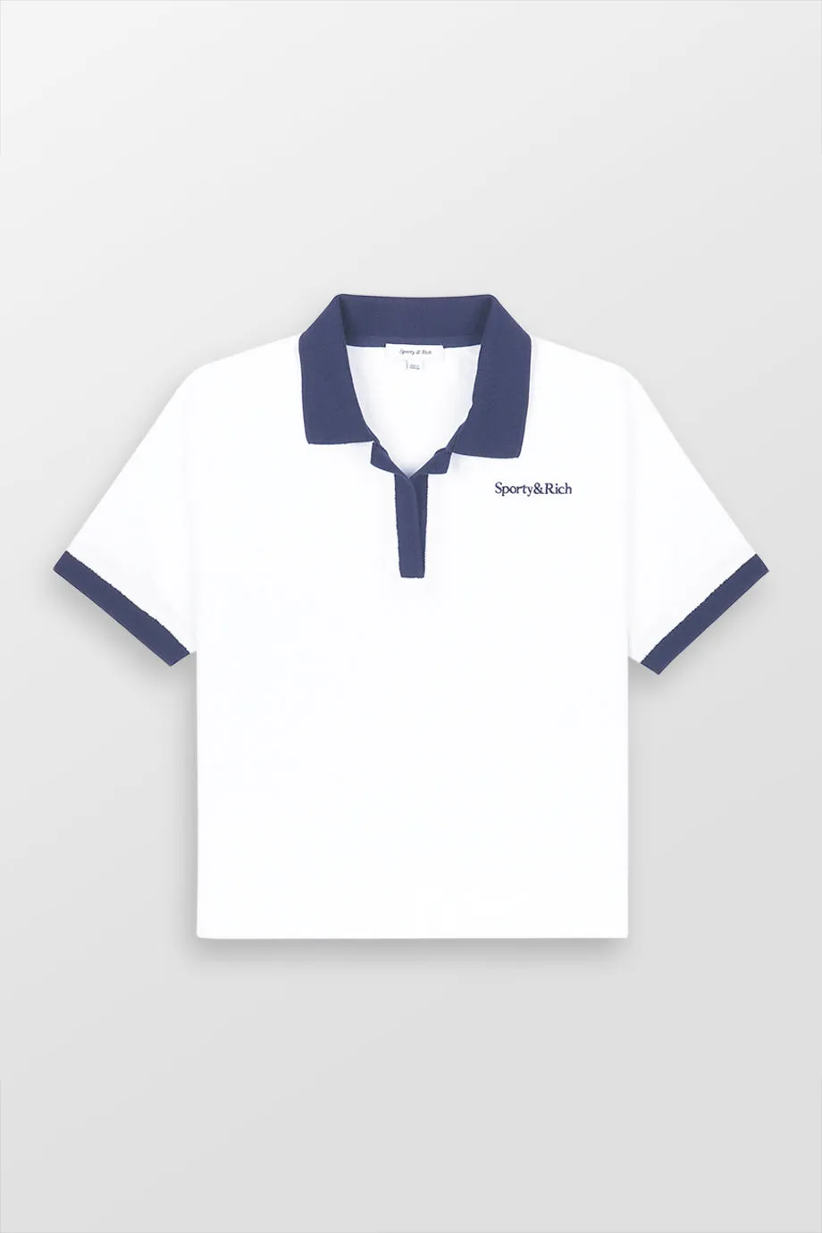 Serif Logo Terry Polo Top