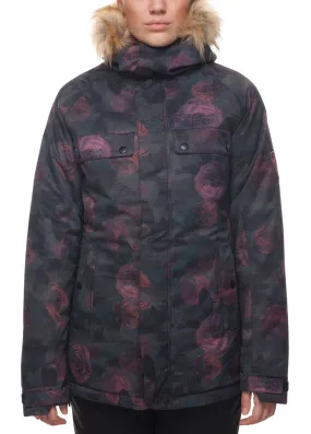 Six Eight Six Womens Dream Camo Rose Print Snow Jacket 2018