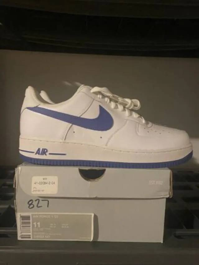 Size 11 - Nike Air Force 1 ‘07 White Varsity Royal Blu...