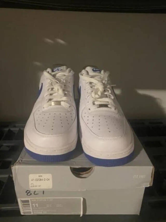 Size 11 - Nike Air Force 1 ‘07 White Varsity Royal Blu...