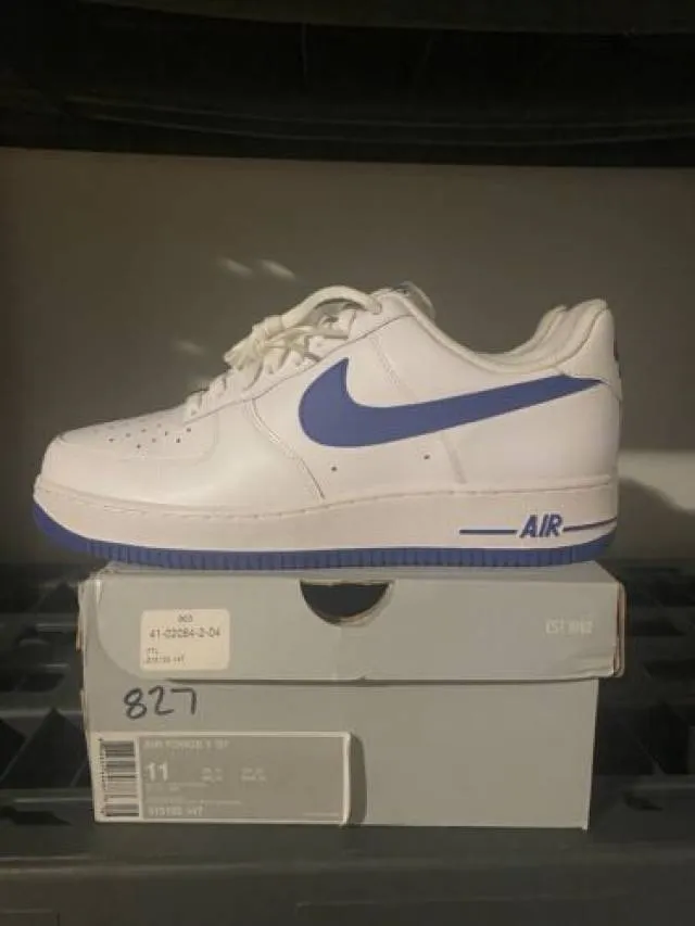 Size 11 - Nike Air Force 1 ‘07 White Varsity Royal Blu...