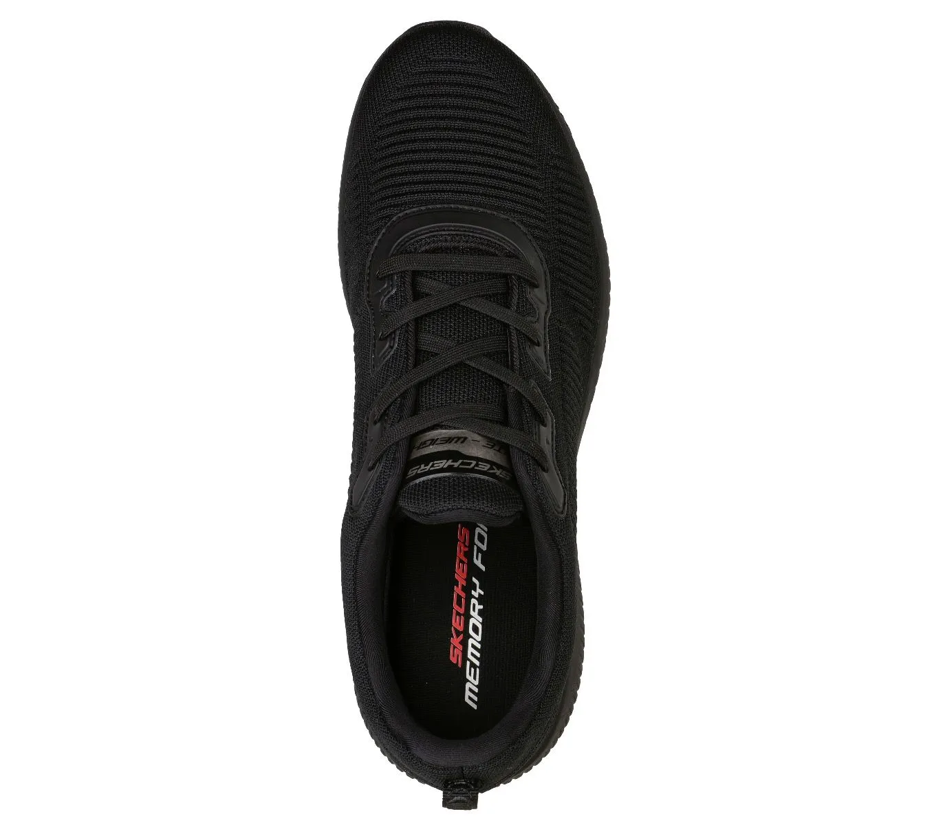 Skechers Squad Lace Up Trainers Black Mesh