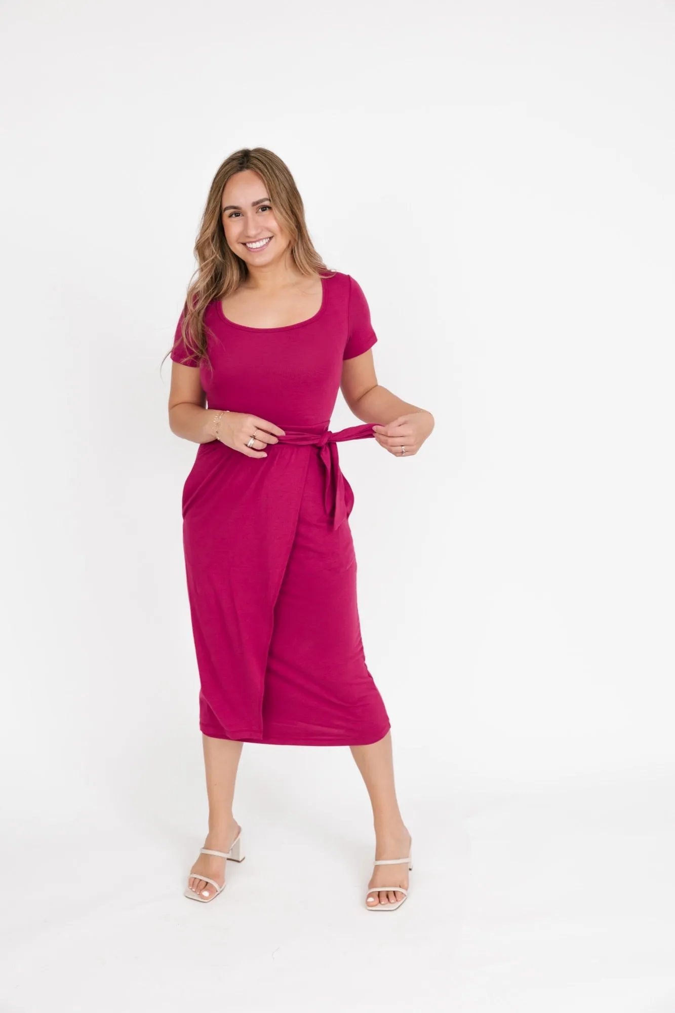 Smash & Tess Athena Wrap Dress | Black + Berry