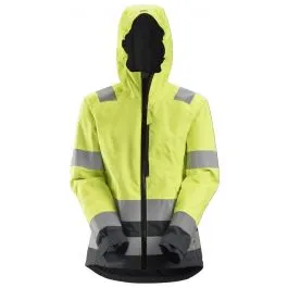 Snickers 1347 AllroundWork, Women's High-Vis Waterproof Shell Jacket, Class 2&