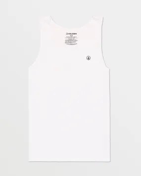 Solid Heather Tank - White