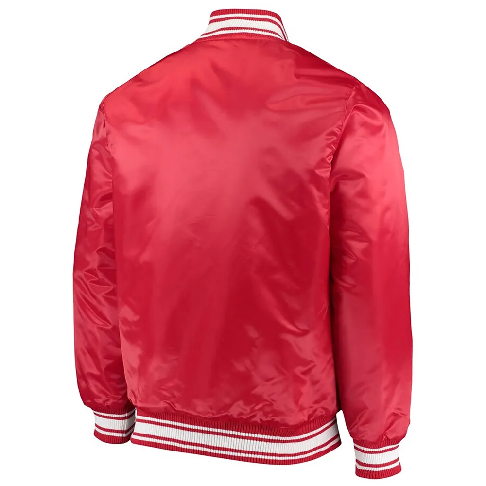 Starter Kansas City Chiefs Locker Room Red/Black Full-Snap Satin Jacket