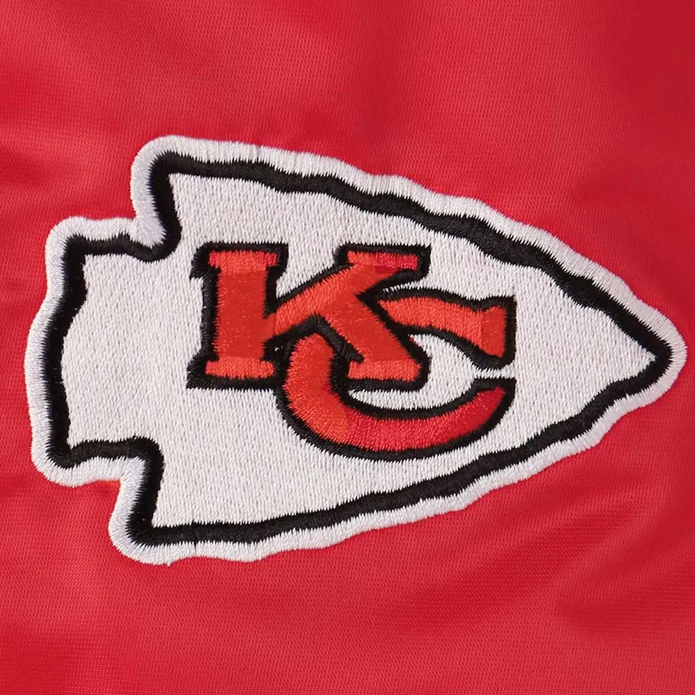 Starter Kansas City Chiefs Locker Room Red/Black Full-Snap Satin Jacket