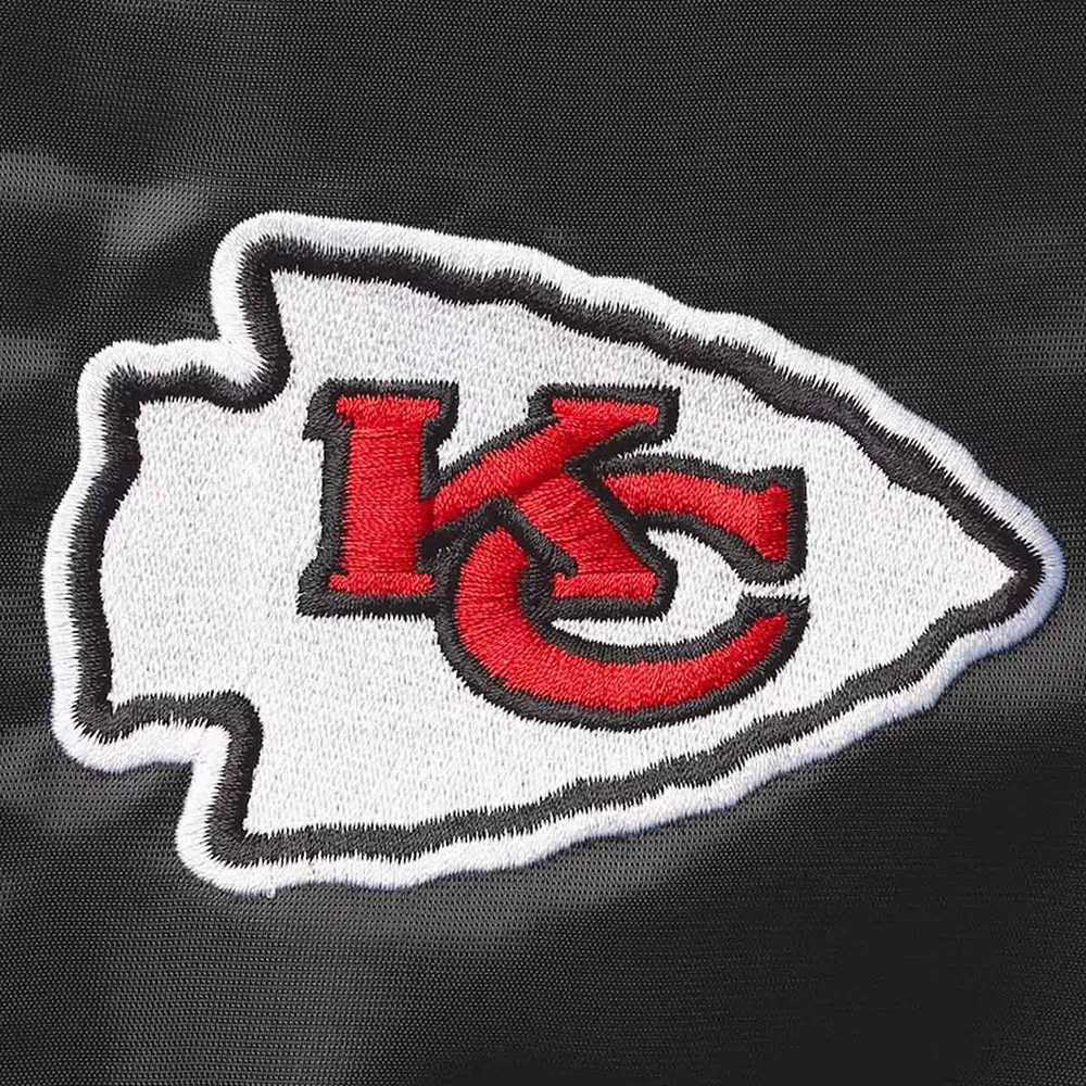 Starter Kansas City Chiefs Locker Room Red/Black Full-Snap Satin Jacket