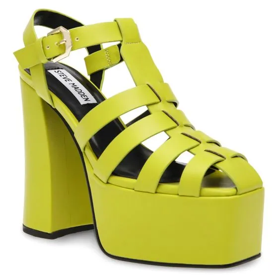 Steve Madden Vocanic Lime Box PU Sandals