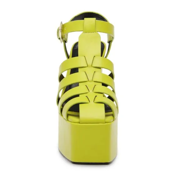 Steve Madden Vocanic Lime Box PU Sandals