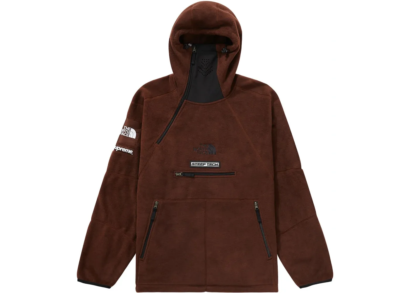 Supreme The North Face Steep Tech Fleece Pullover Brown