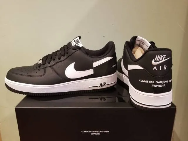 Supreme x Comme Des Garçons x Nike Air Force 1 Low Black