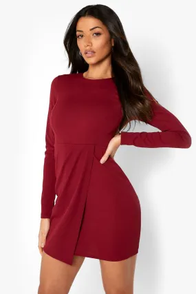 Tailored Long Sleeve Wrap Dress