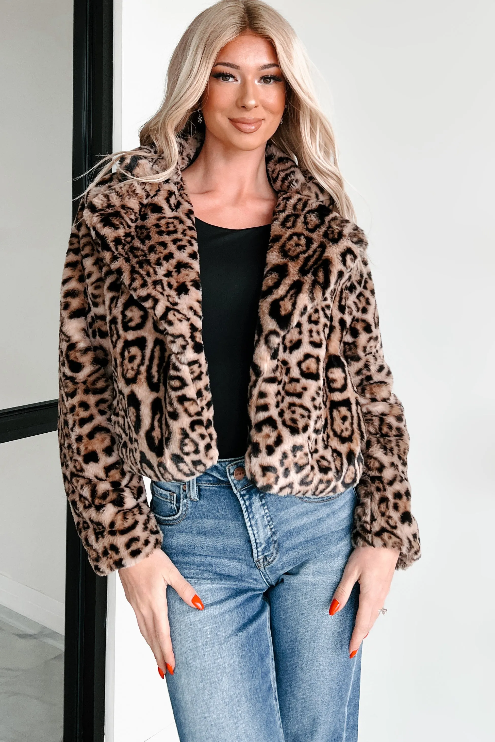 Tenacious Tendencies Faux Fur Jacket (Leopard)