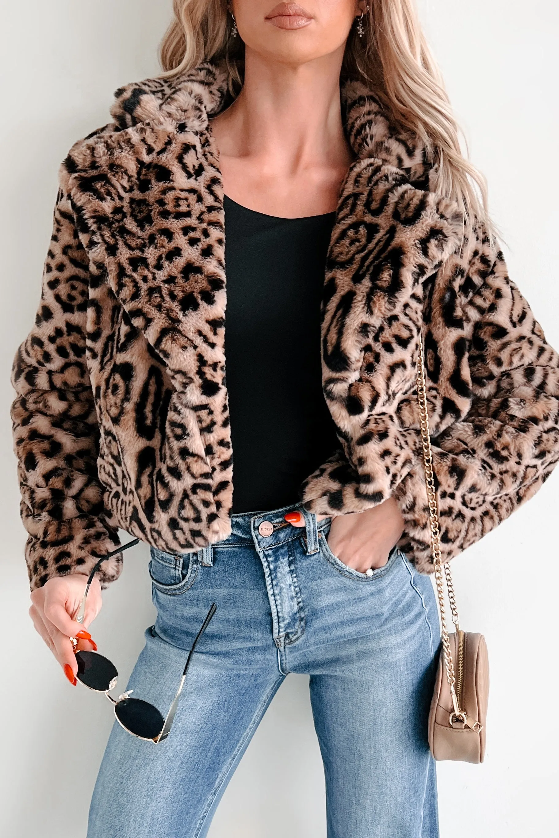 Tenacious Tendencies Faux Fur Jacket (Leopard)