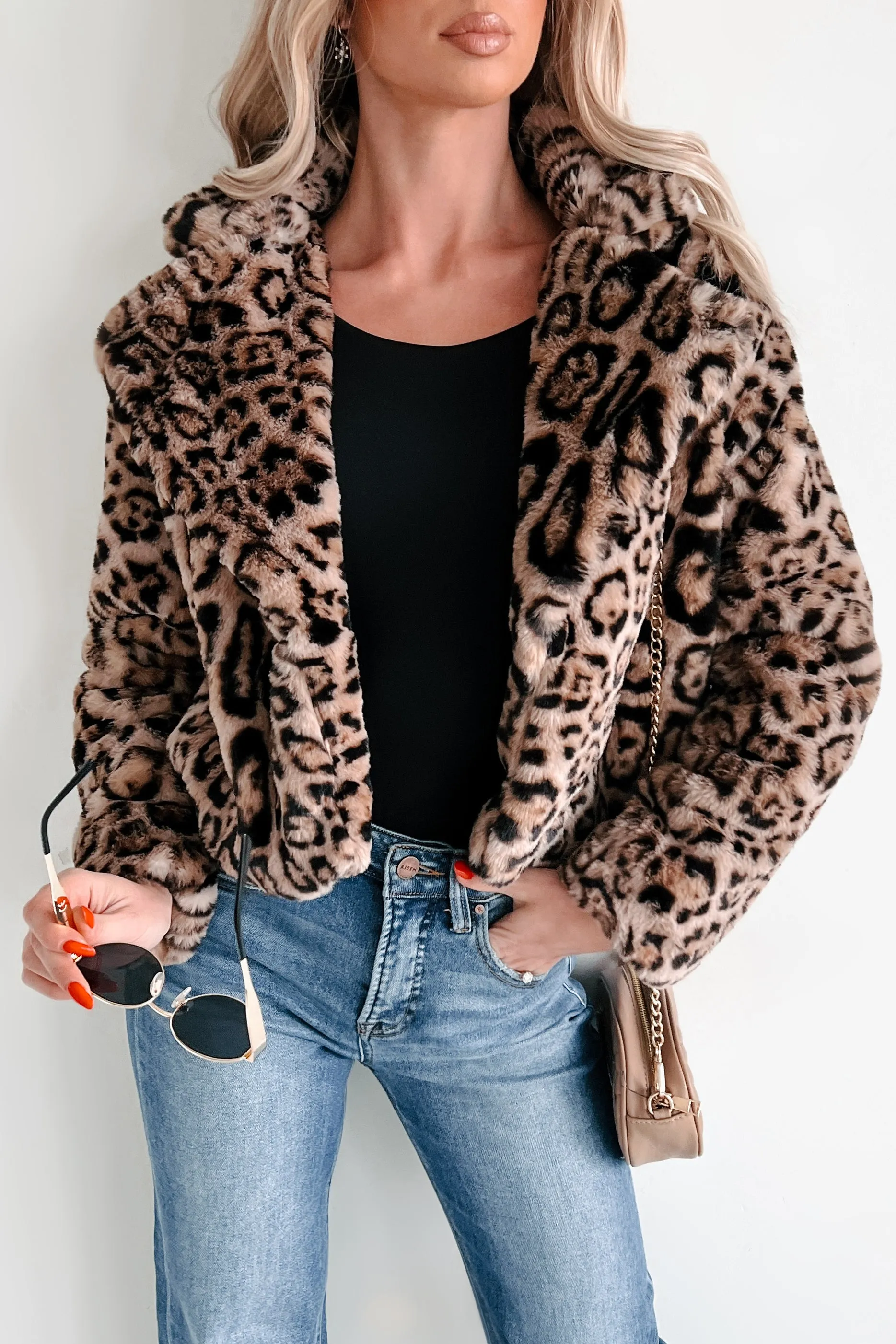 Tenacious Tendencies Faux Fur Jacket (Leopard)