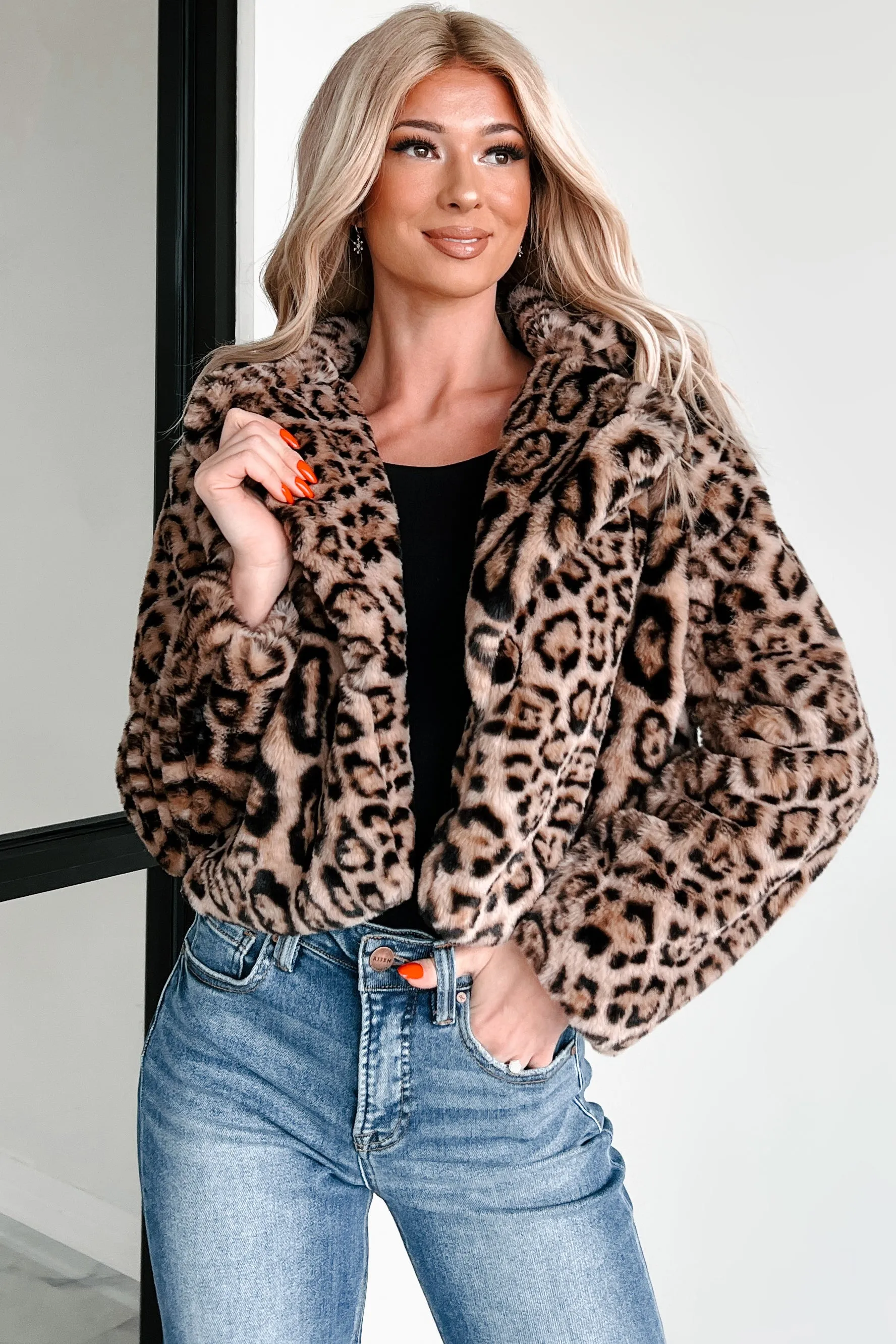 Tenacious Tendencies Faux Fur Jacket (Leopard)