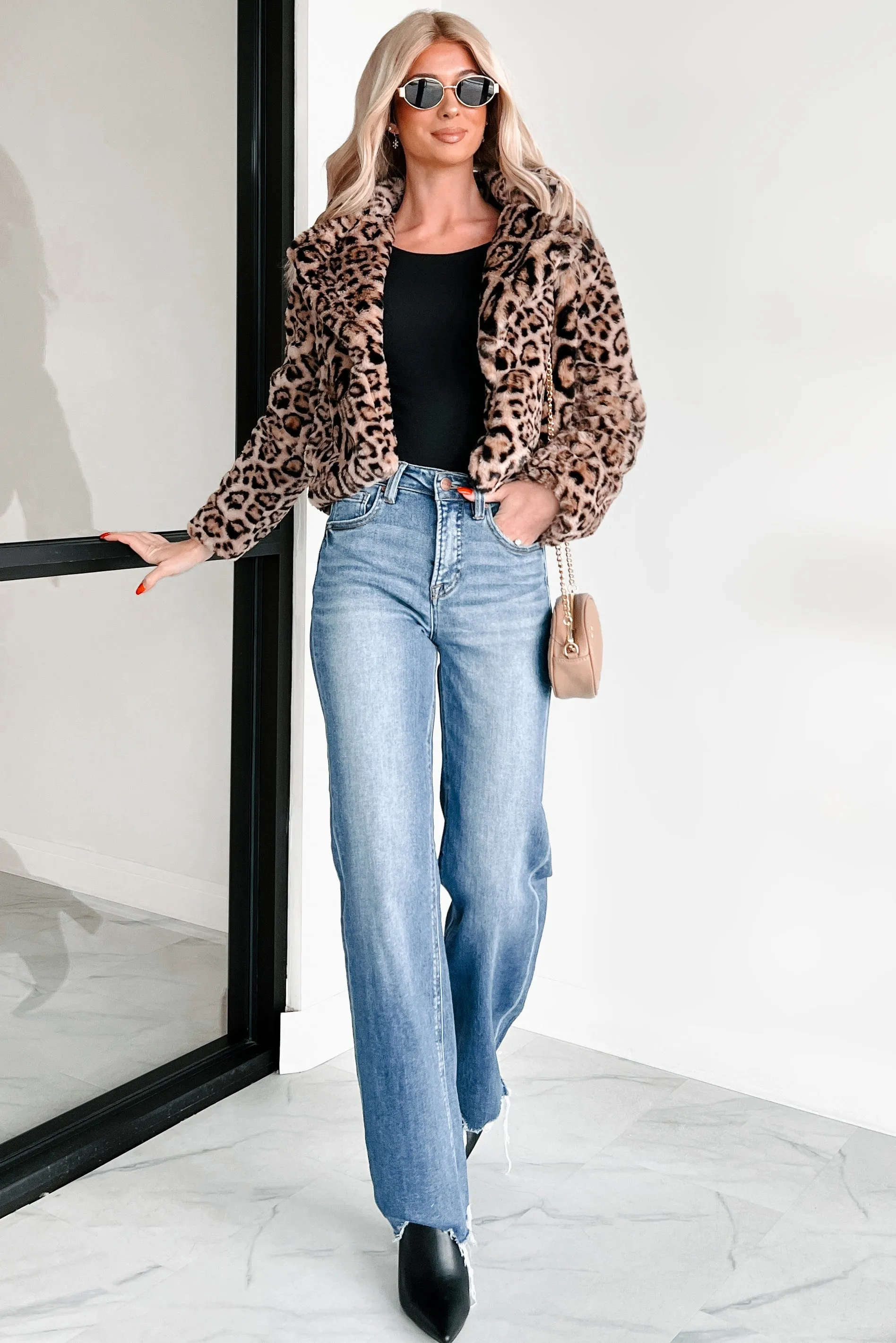 Tenacious Tendencies Faux Fur Jacket (Leopard)