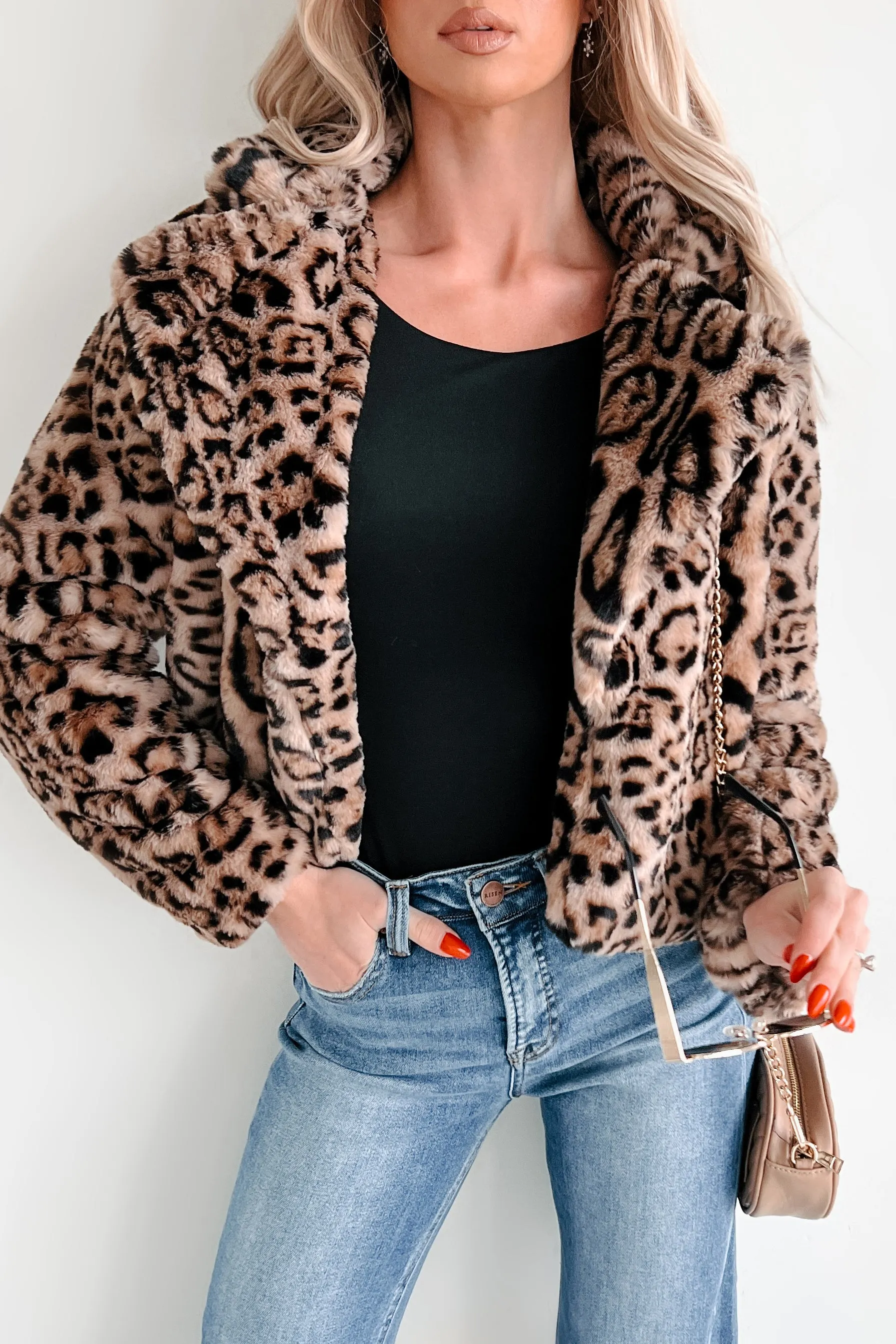 Tenacious Tendencies Faux Fur Jacket (Leopard)