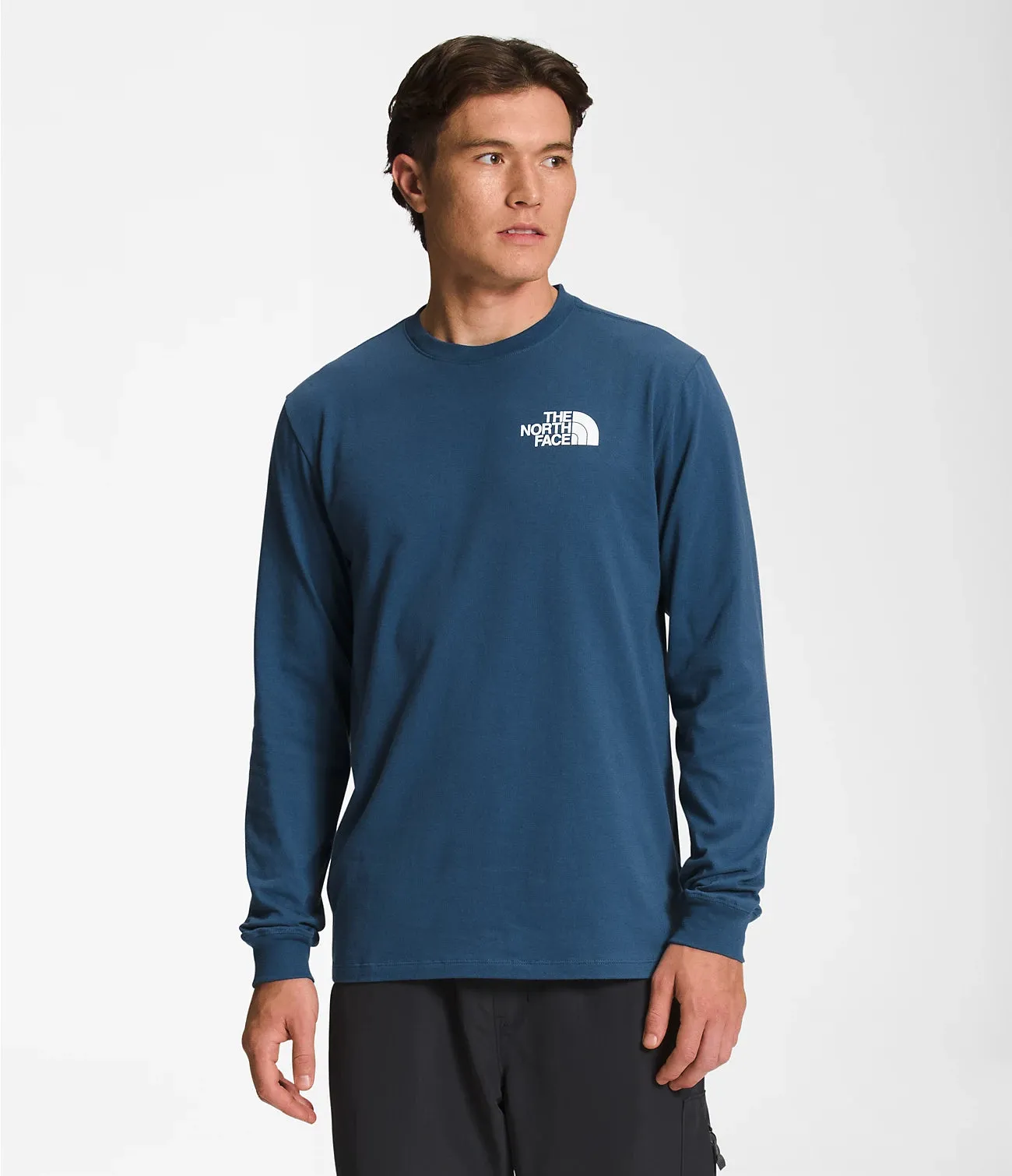 The North Face Men’s LS Box NSE Tee Shady Blue