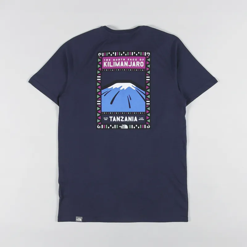 The North Face North Faces T Shirt Kilimanjaro Summit Navy Purple Cactus