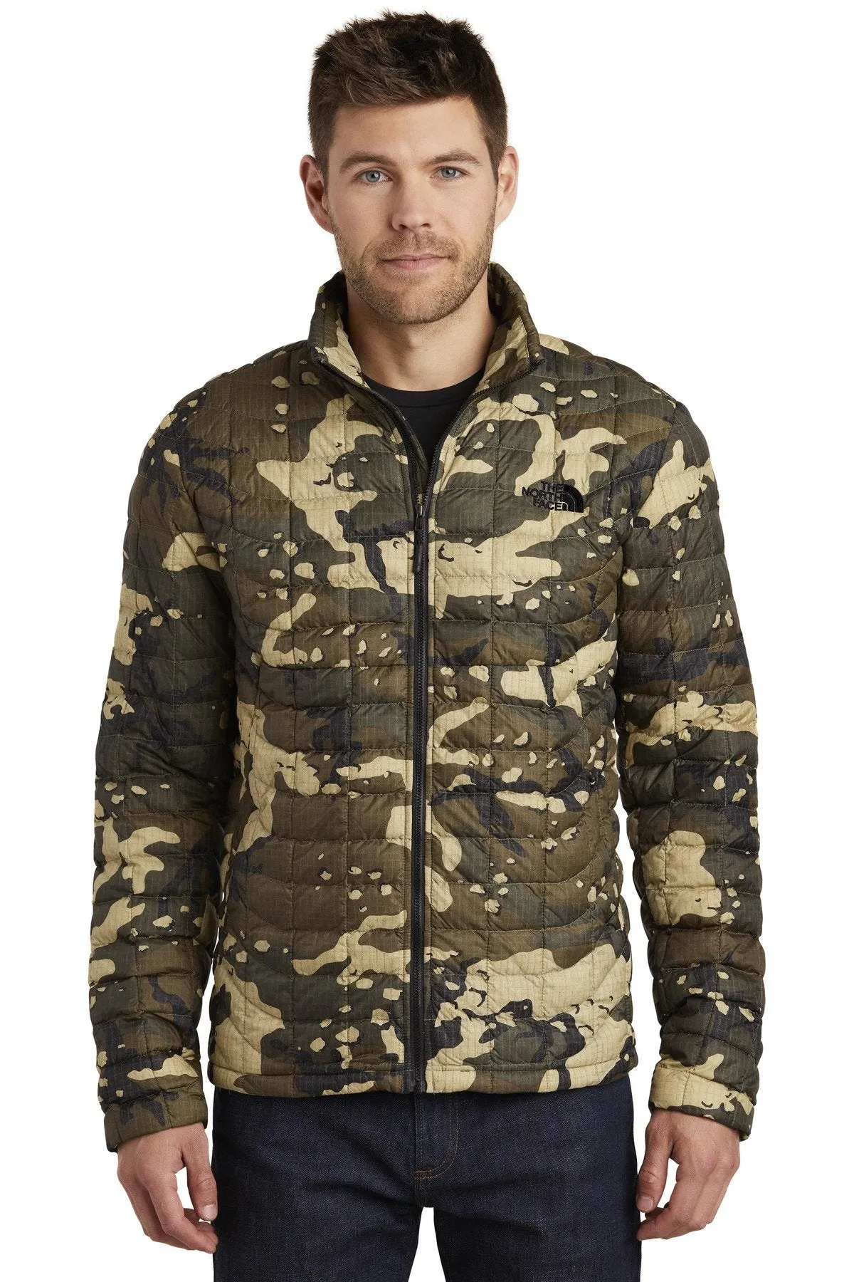 The North Face ThermoBall Trekker Jacket NF0A3LH2 Burnt Olive Woodchip Camo Print