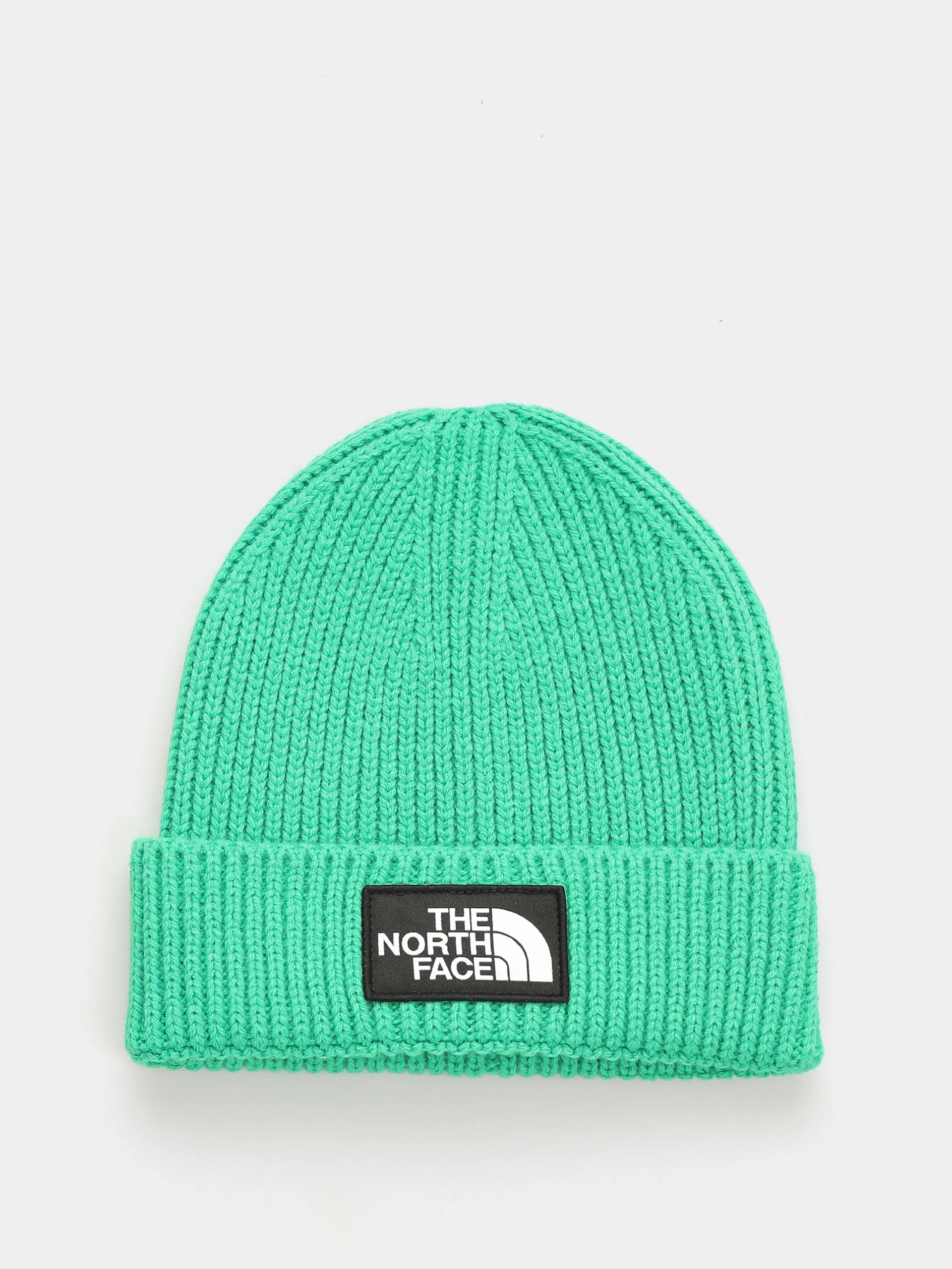 The North Face Tnf Logo Box Cuffed Beanie (optic emerald)