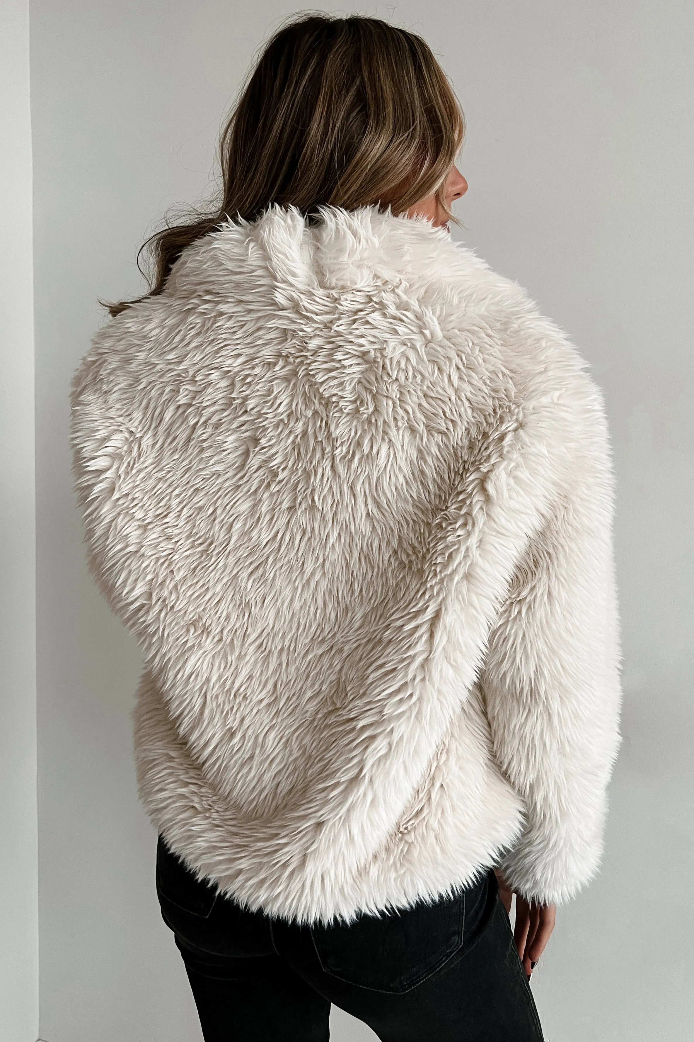 The Plush Life Faux Fur Jacket (Ivory)