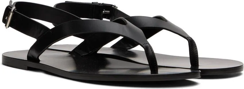 The Row White T Bar Flat Sandals