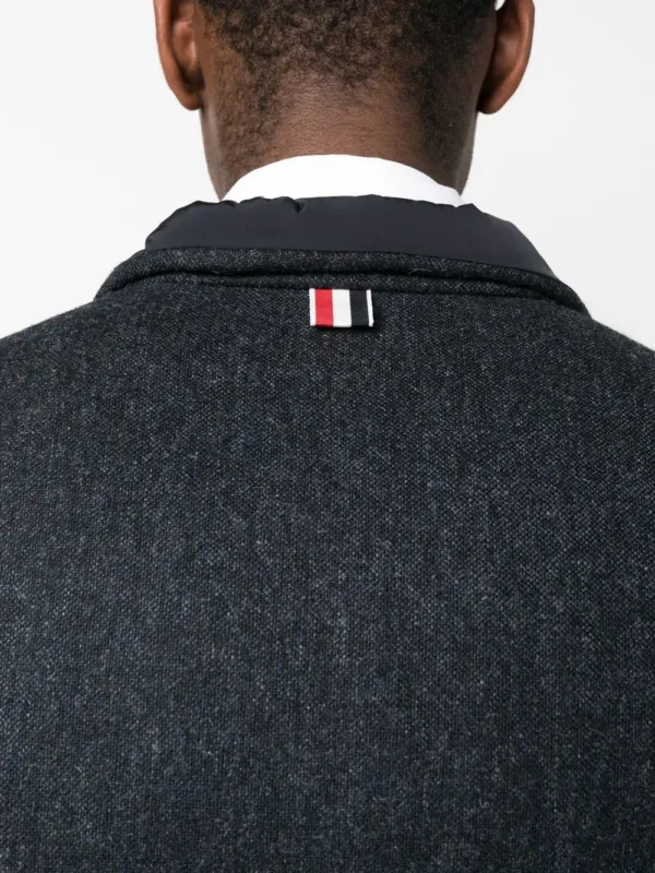 Thom Browne Colour Block Panel Padded Jacket Navy | Luxury and style at your fingertips