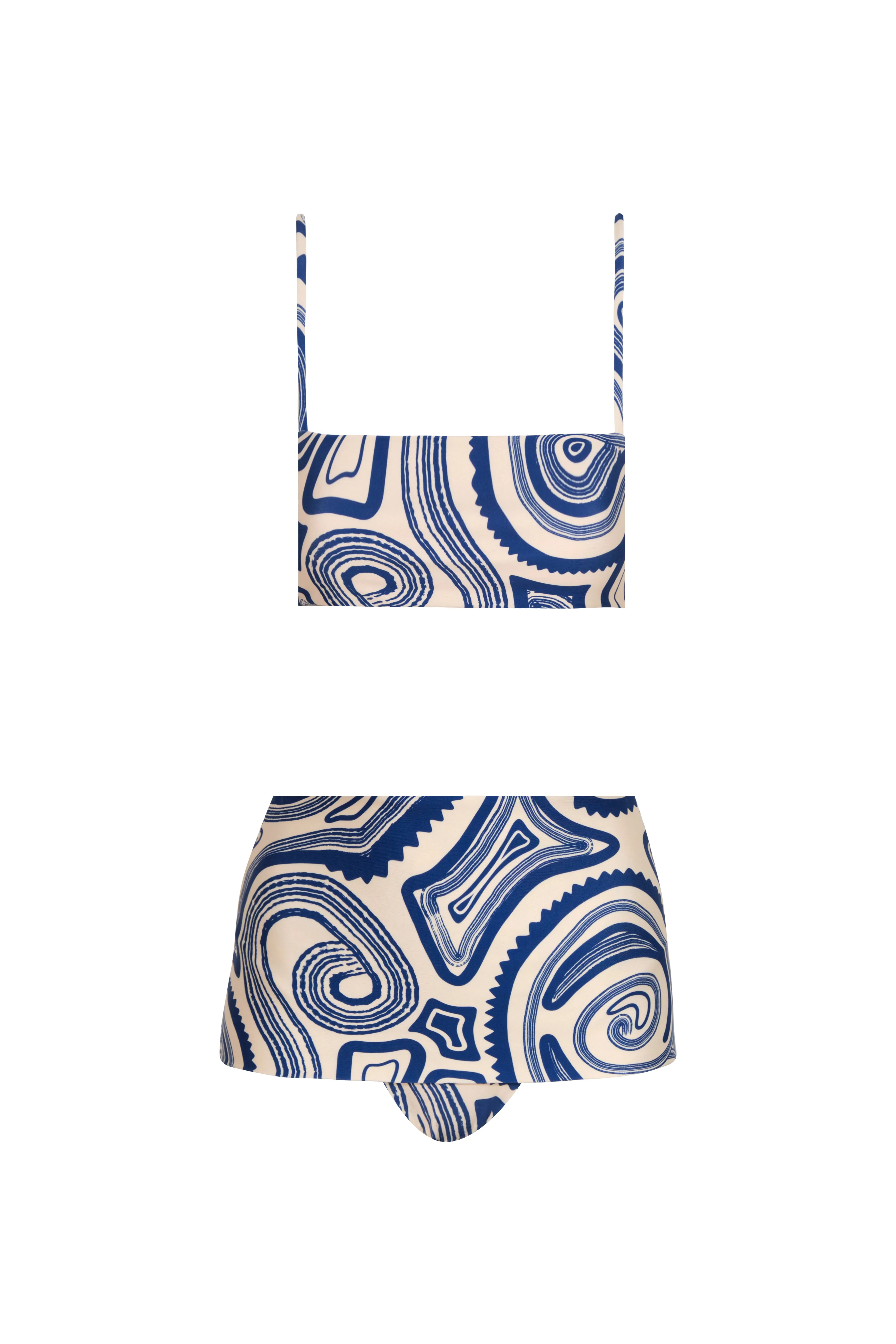 Top De Bikini Anne Blue Pavoni  & Bottom De Bikini Atalia Blue Pavoni