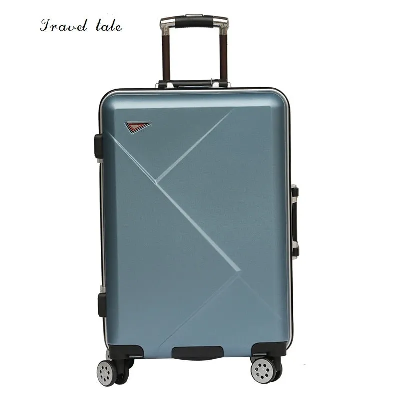 Travel Tale Fashion Aluminum Frame  Abs+Pc Suitcase Carry On Spinner Customs Lock Wheel Travel