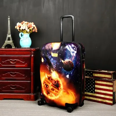 Travel Tale Fashion Personality Meteorites Abs+Pc 20/24/28 Inch Suitcase Carry On Spinner Customs