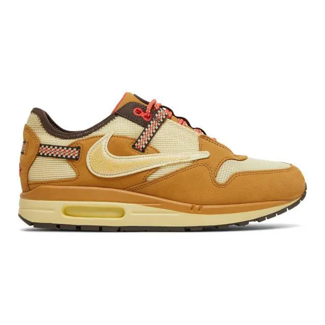 Travis scott x nike air max 1 (wheat/ tan/ wheat/ lemon drop/ baroque brown) men us 8-13 do9392-701