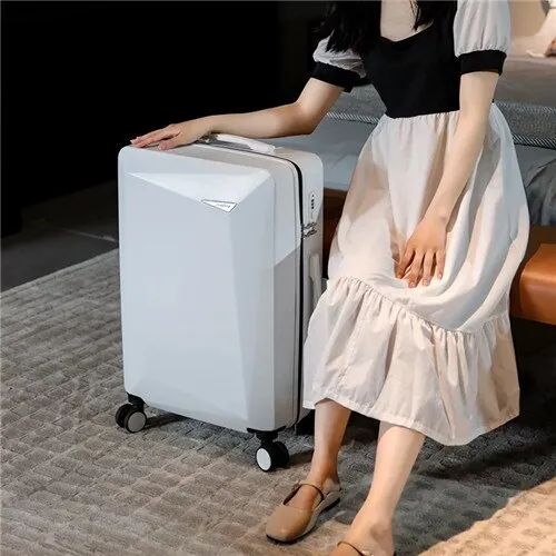 Unisex ABS PC Retro Innovative Spinner Rolling Luggage Suitcase Set