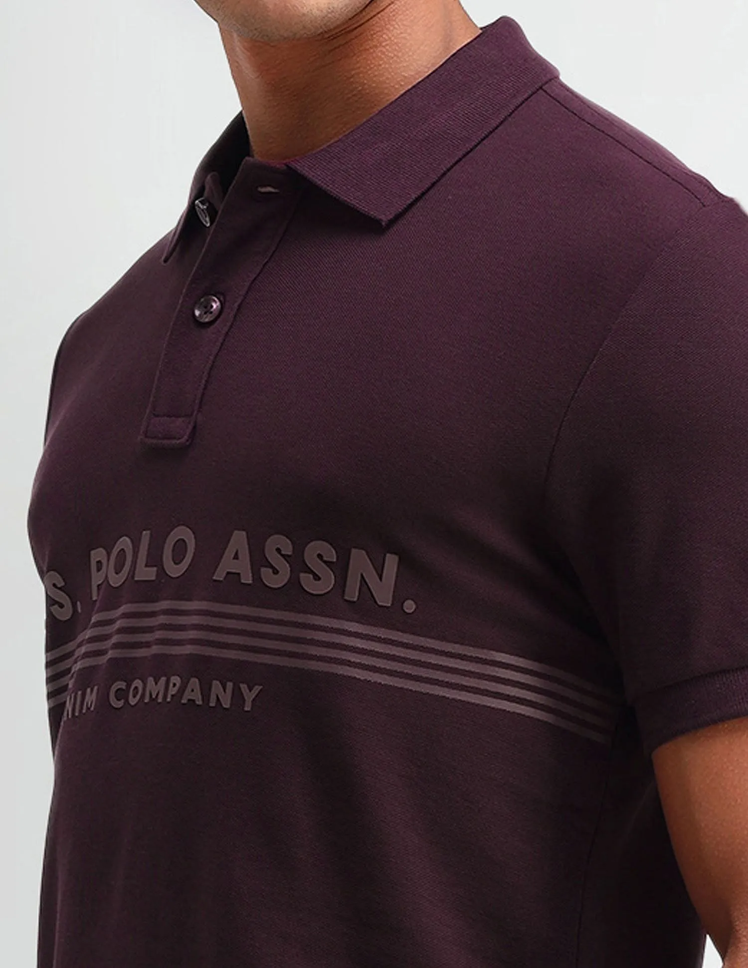 U.S. Polo Assn. Denim Co. Brand Printed Muscle Fit Polo Shirt