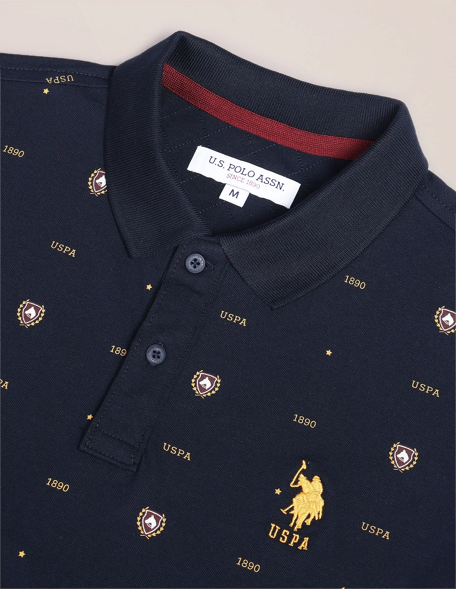 U.S. Polo Assn. Short Sleeve Brand Graphic Print Polo Shirt