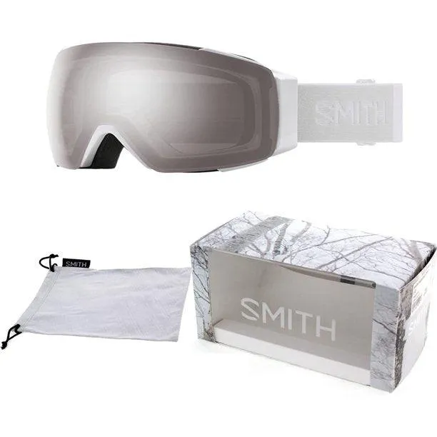 Used Smith Women's I/O MAG S Snow Goggles White Vapor/ChromaPop Sun Platinum Mirror