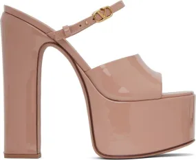 Valentino Garavani Beige Tan-Go Heeled Sandals