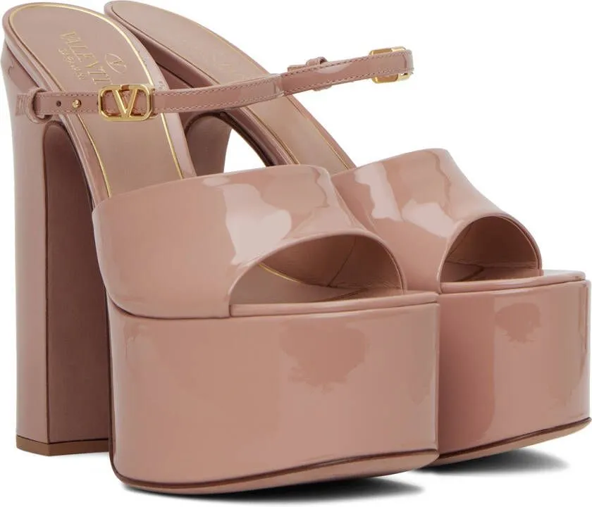 Valentino Garavani Beige Tan-Go Heeled Sandals