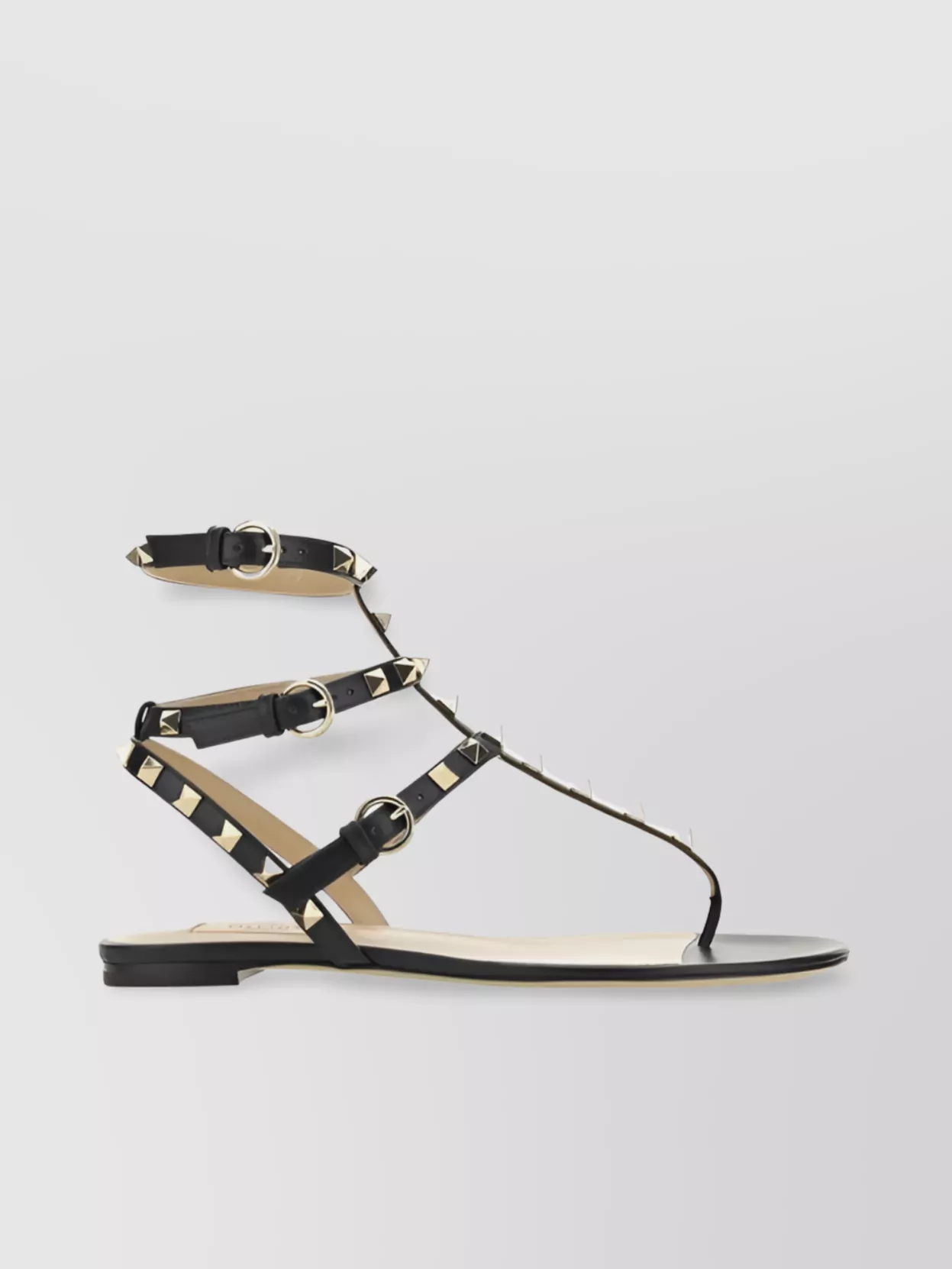 Valentino Garavani   Rockstud leather t-bar sandals