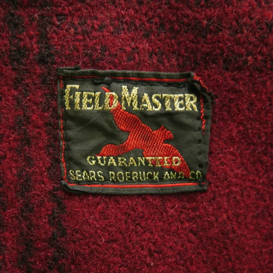 Vintage 40s Field Master Mackinaw Jacket XL 48 Wool Caped Yoke Hunting Plaid